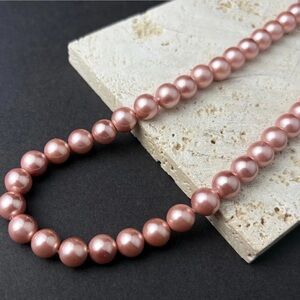 Rose Golden Freshwater Freshwater Pearls Necklace for Women & Girls -